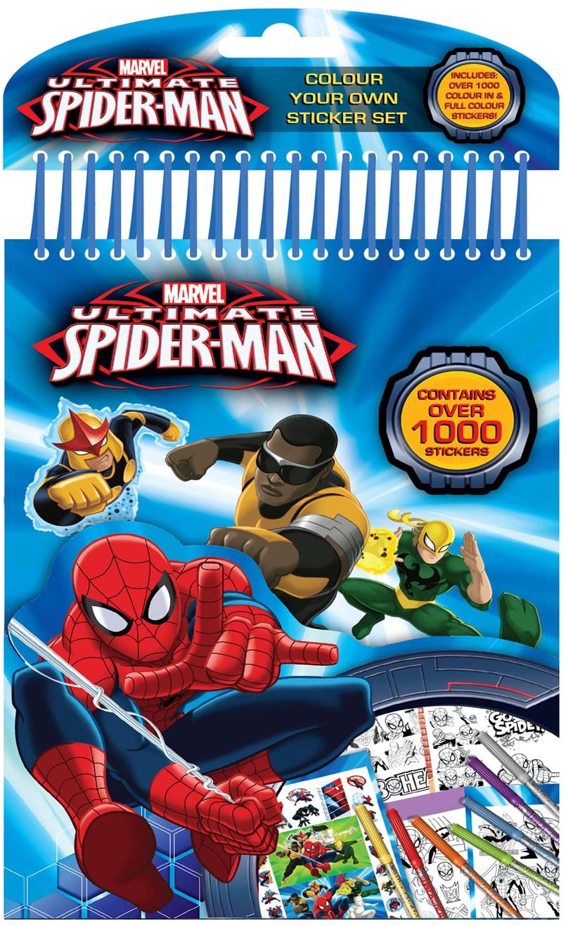 Spiderman Colour Your Own Sticker Set