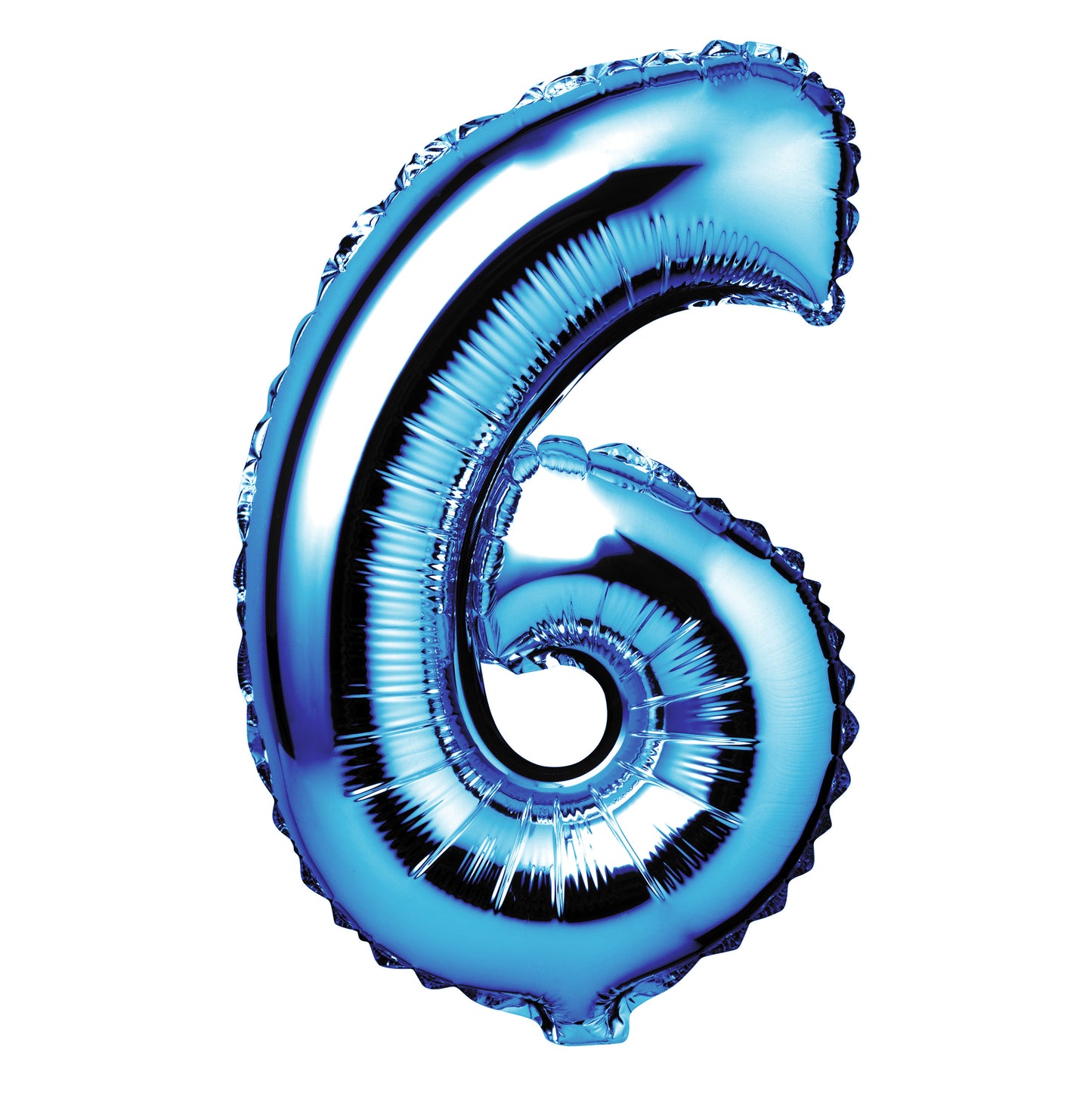 Large Blue Foil "Number 6" Balloon