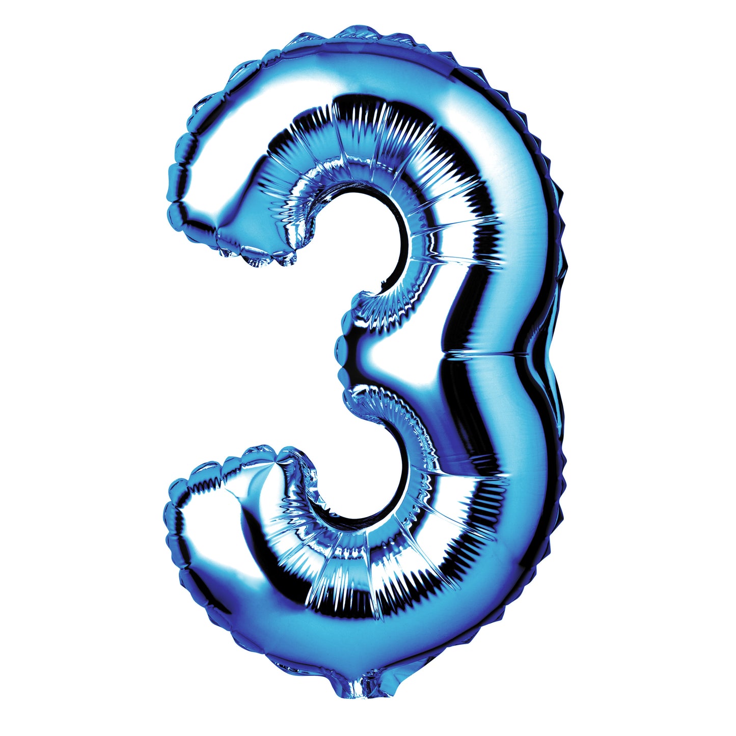 Large Blue Foil "Number 3" Balloon