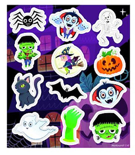 6 Halloween Sticker Sheets