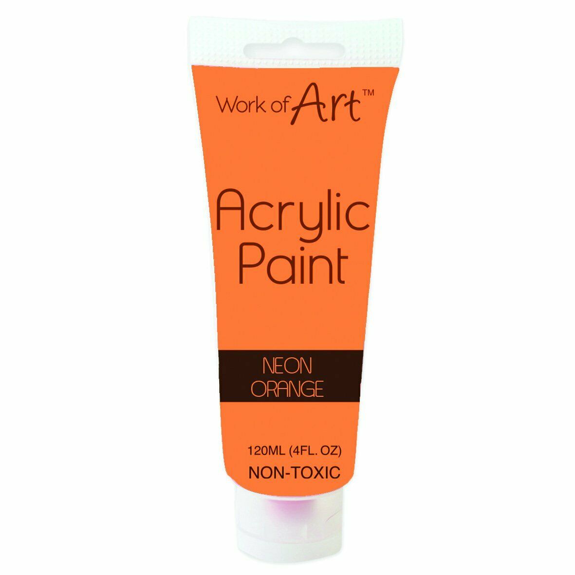Neon Orange Acrylic Paint - 120ml Bright Colour Art Supplies Crafting Painting