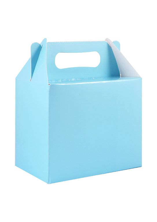 6 Baby Blue Party Lunch Boxes
