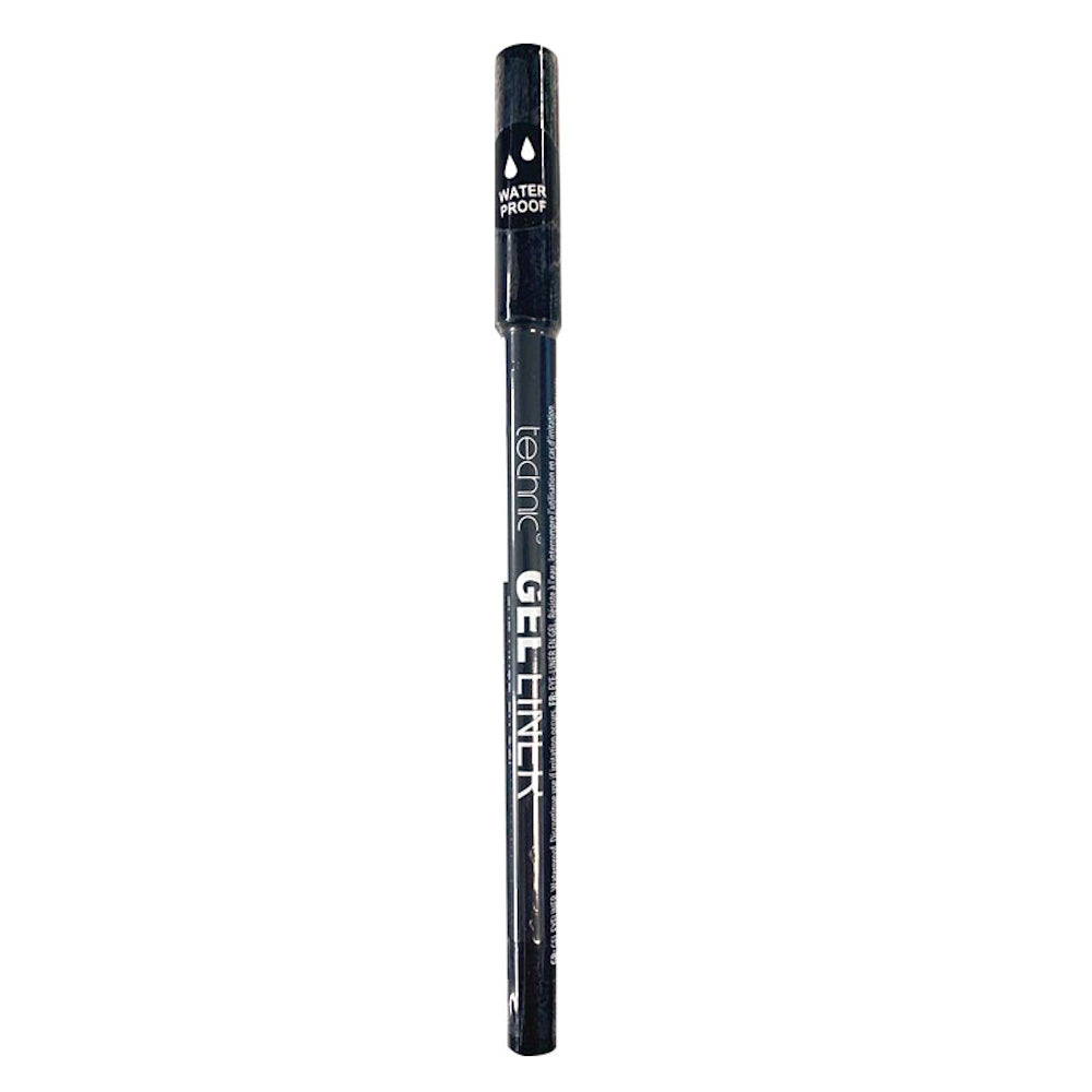 Technic Cosmetics Gel Eyeliner Pencil Black - Smooth Application Long-Lasting Waterproof Intense Colour
