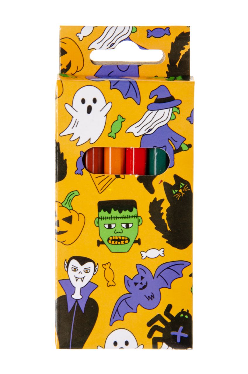 6 Halloween Halfsize Colouring Pencils