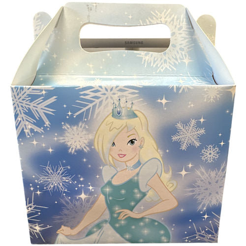 Ice Princess Lunch Boxes - 6 Pack Assorted Designs Party Kids Birthday Celebrations