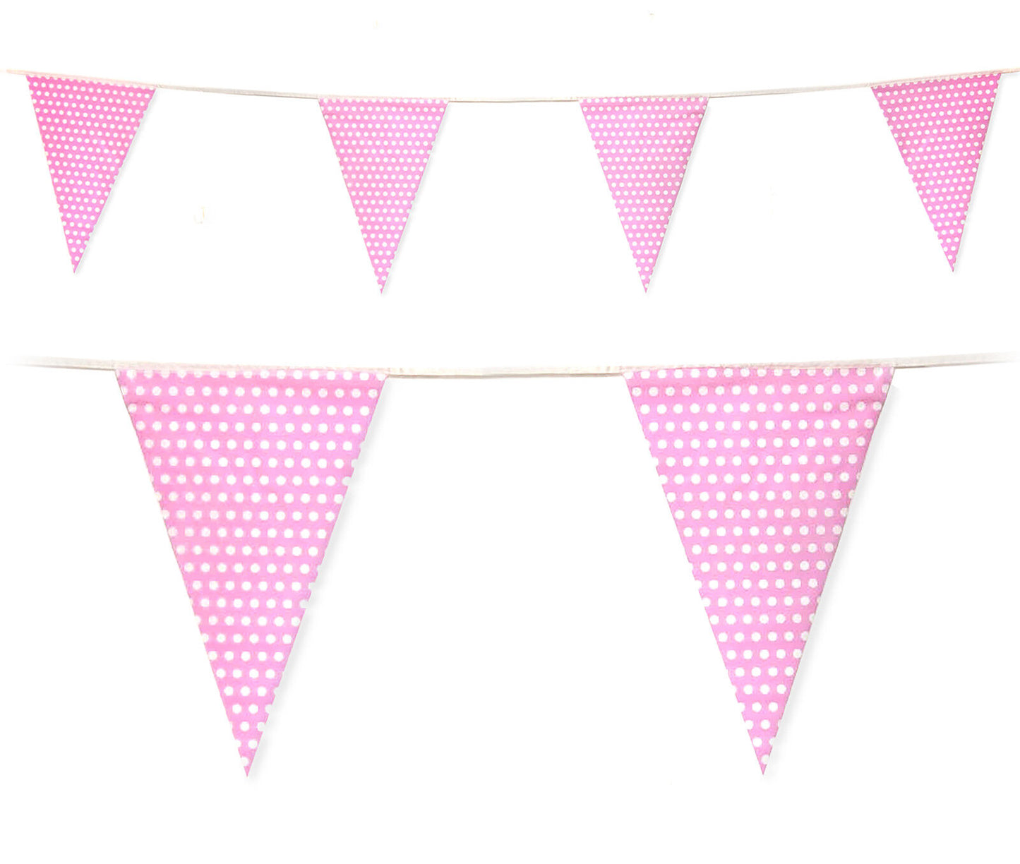 Pink Polka Dot 10m Triangle Bunting