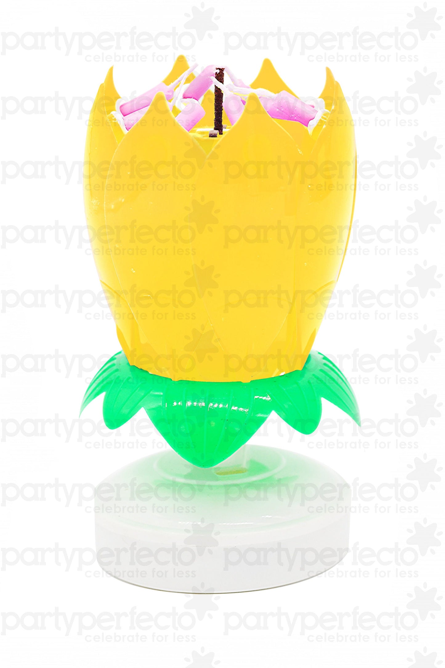 4 Musical Flower Candles