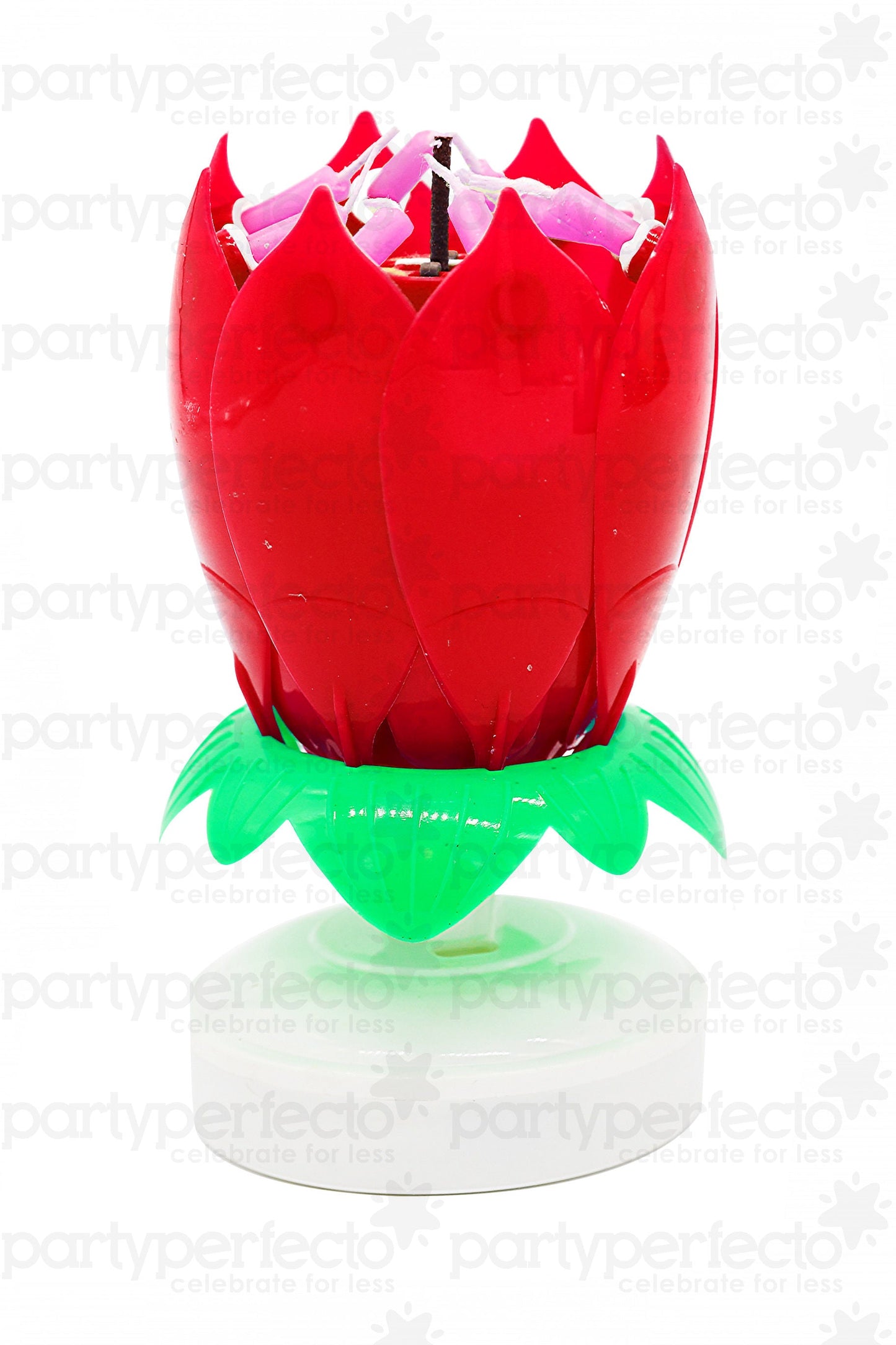 4 Musical Flower Candles