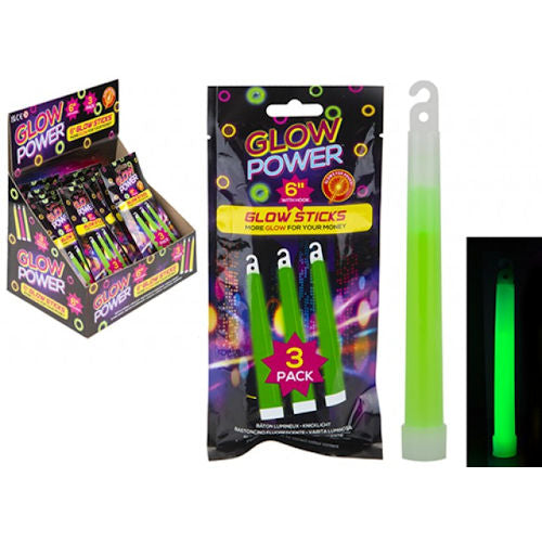 Glow Sticks 6" - 3 Pack Assorted Neon Light Party Sticks Festival