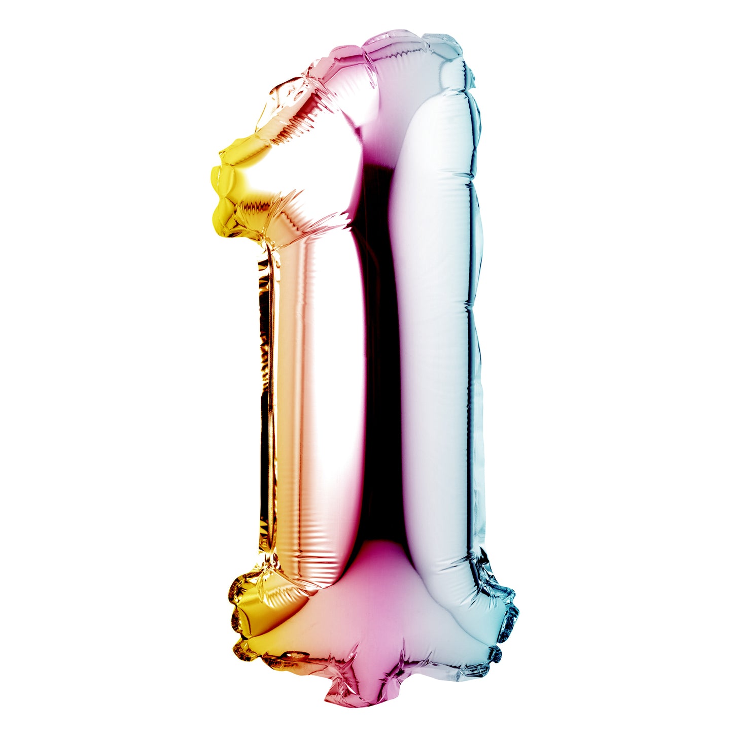 Large Rainbow Foil "Number 1" Balloon