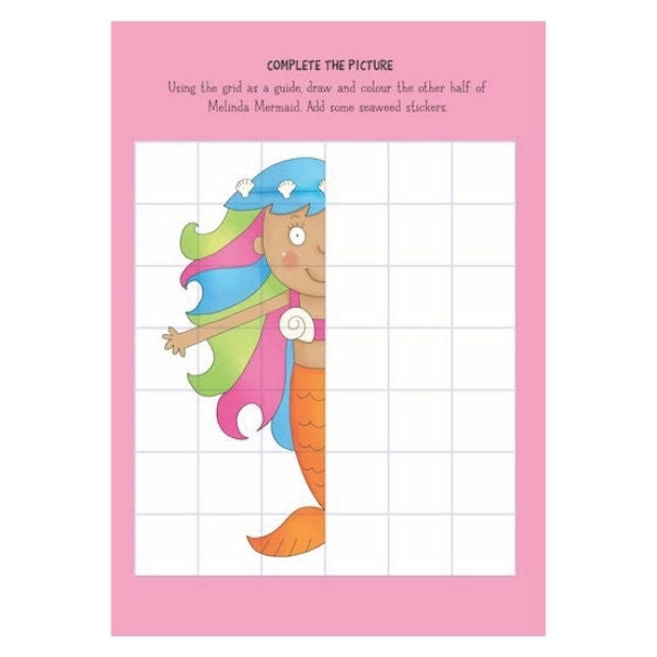 A4 Mermaid Ballerina Sticker Activity Book - Assorted Enchanting Designs Includes Stickers