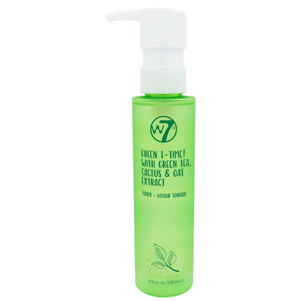 W7 Cosmetics Green T-Time! Face Toner - Hydrating Nourishing Anti Aging Smooth Skin Treatment
