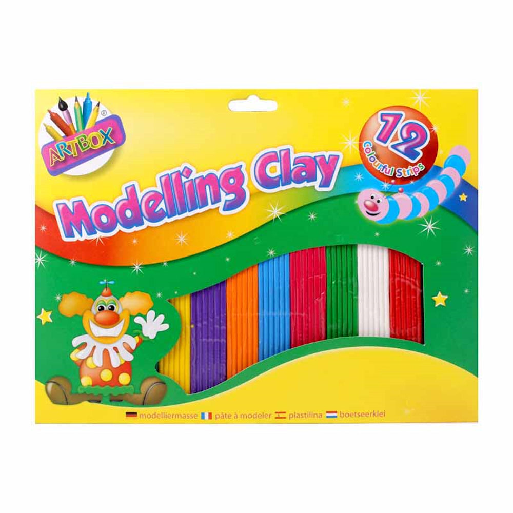Modelling Clay Pack - 12 Piece Assorted Colours Craft Art Supplies