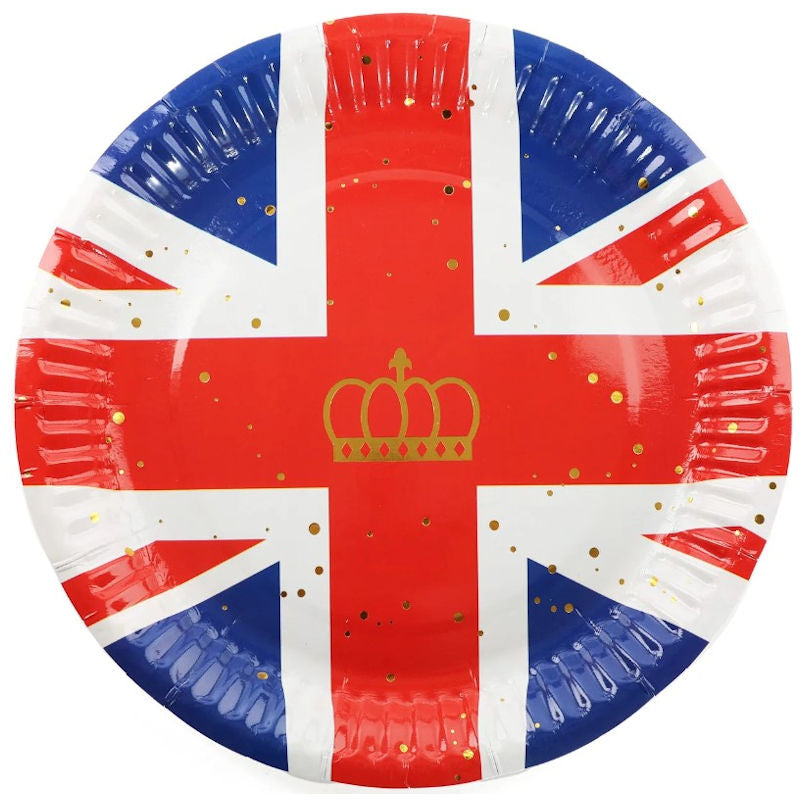 10 Union Jack Large 9" Paper Plates