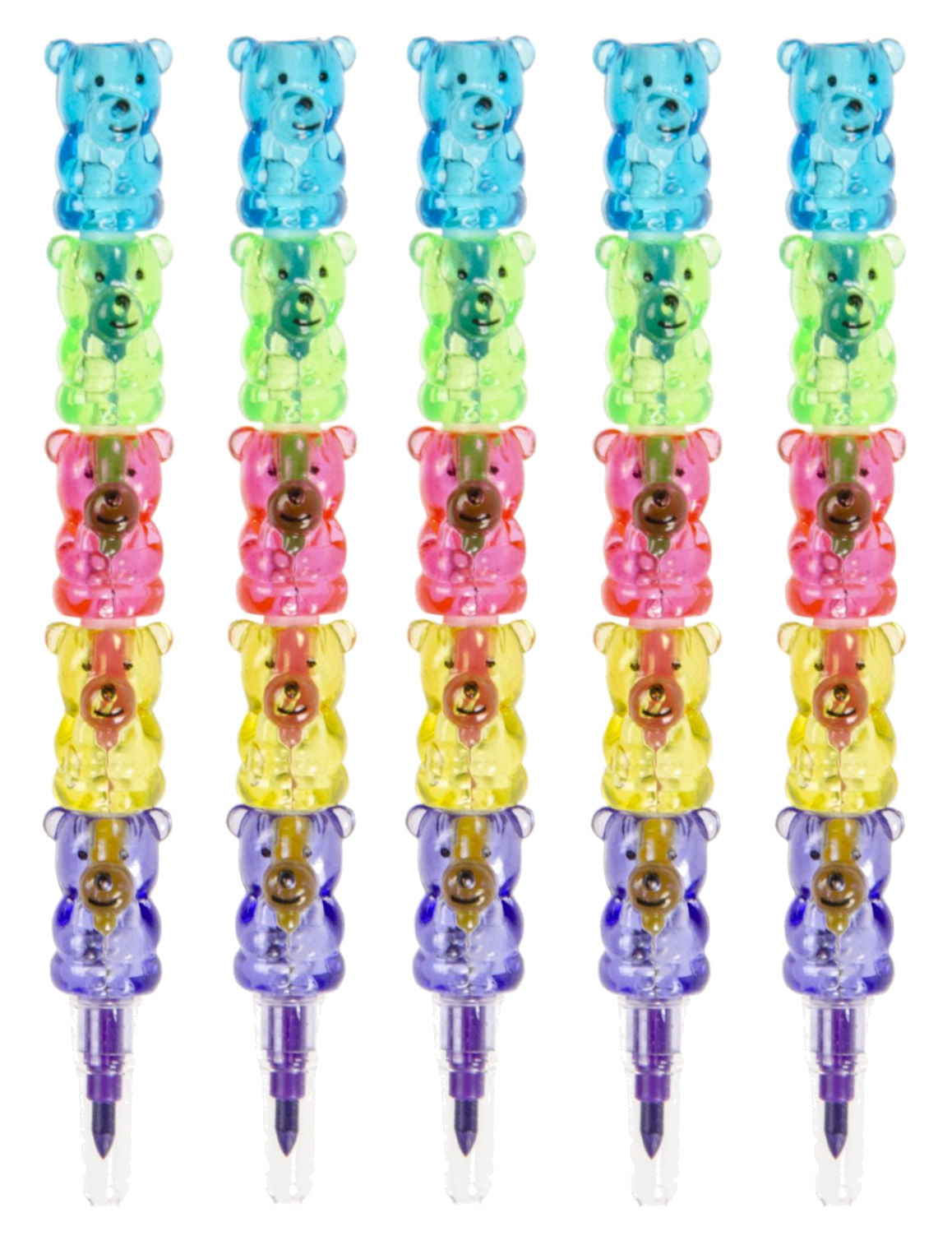 5 Bear Animal Swap Point Colouring Crayons