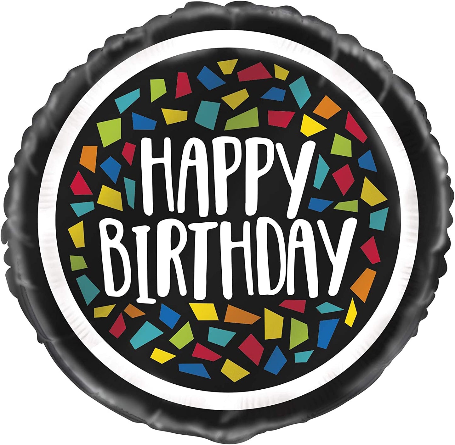 Happy Birthday Mosaic 18" Round Foil Balloon