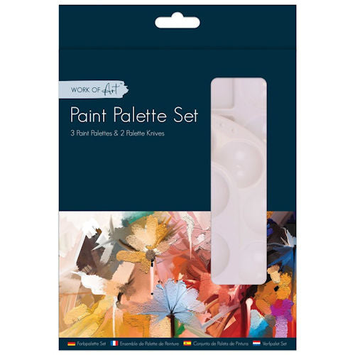 Paint Palette Set - Artist Mixing Trays Craft Supplies Assorted Sizes