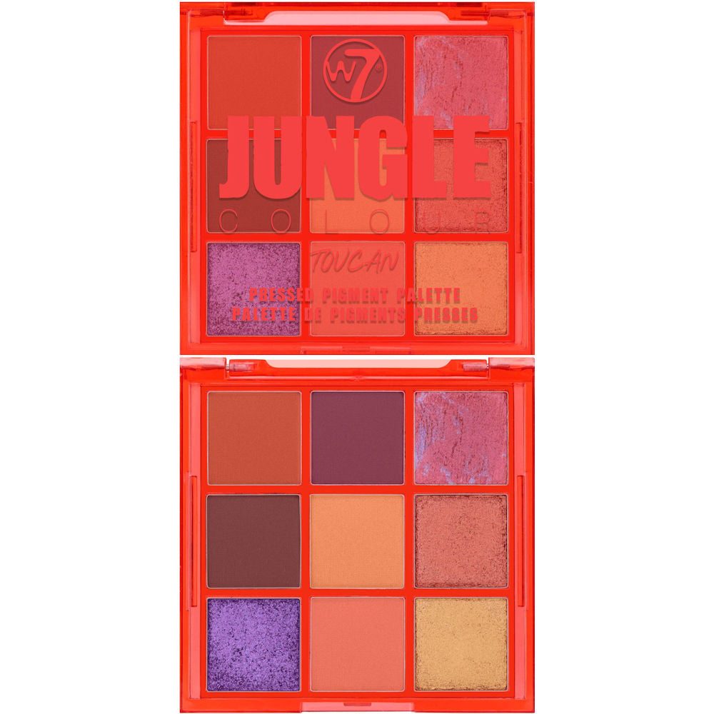 W7 Cosmetics Jungle Toucan Eyeshadow Palette - 9 Colour Matte Shimmer Bright Colours Eyes