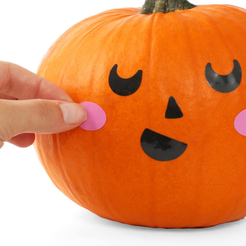 10 Pumpkin Vinyl Face Stickers
