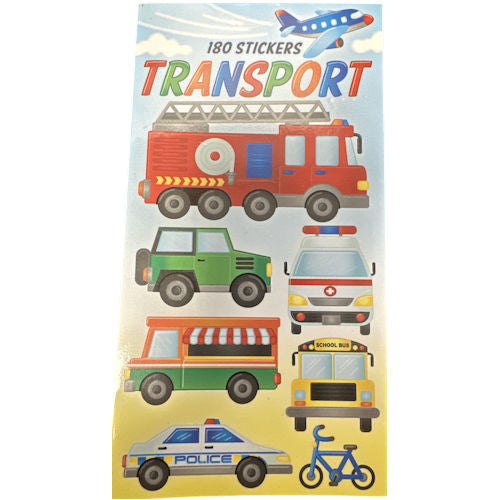 Transport Sticker Book - 180 Stickers Fun Designs Reward Stickers Kids Craft Activity