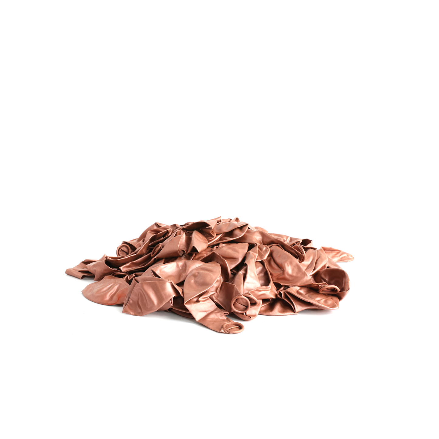 100 Metallic Rose Gold 7" Latex Balloons