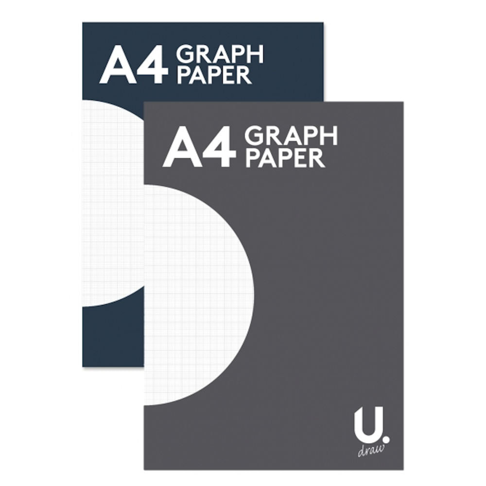 A4 Graph Paper - 80 Pages Diagrams Sketching Standard Grid Layout High Quality Paper