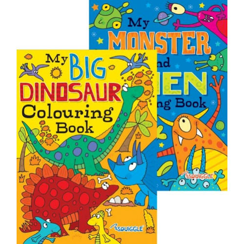 A4 Alien Monsters Dinosaurs Colouring Book - Assorted Kids Children High Quality