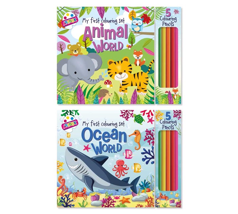 My First Colouring Set - Assorted Colouring Book Pencils Kids Art Activity