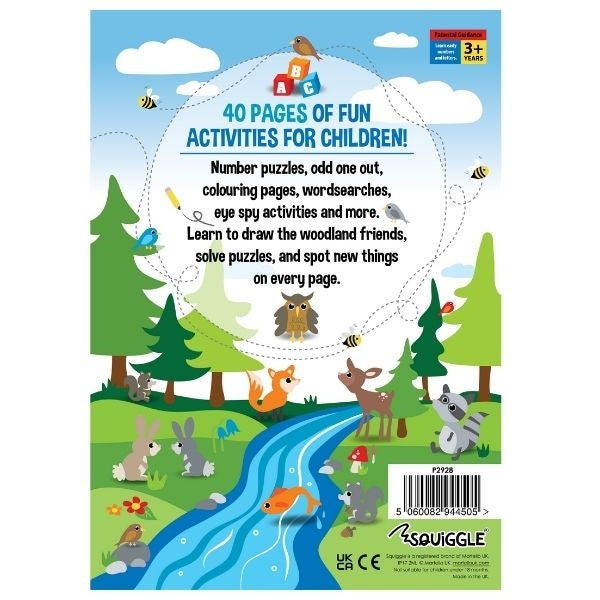 A4 My Woodland Friends Advanced Colouring Book - Creatures High Quality Paper Relaxing Art Therapy