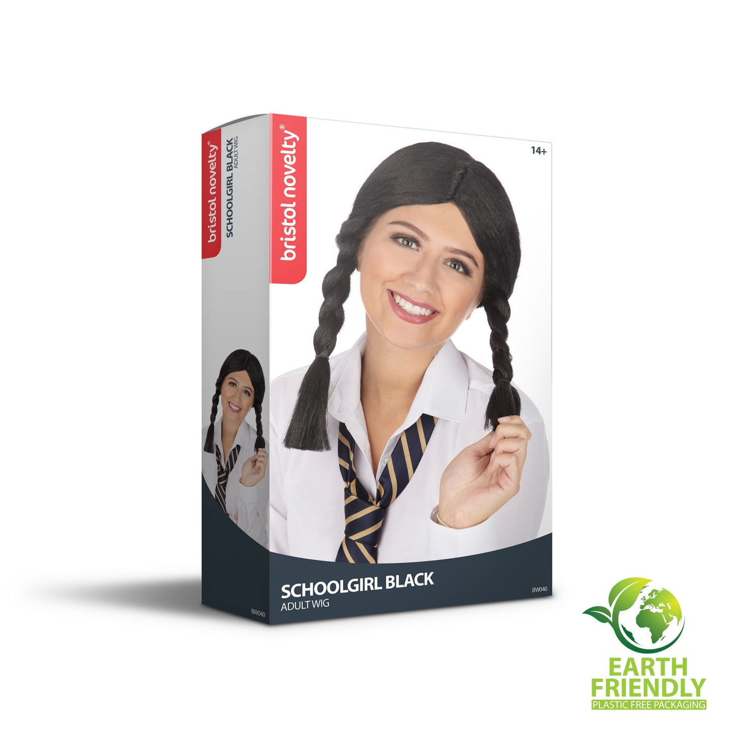Adult Black School Girl Wig