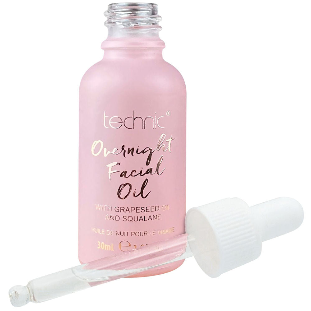 Technic Cosmetics Overnight Facial Oil - Skincare Nourish Hydrate Repair Rejuvenate