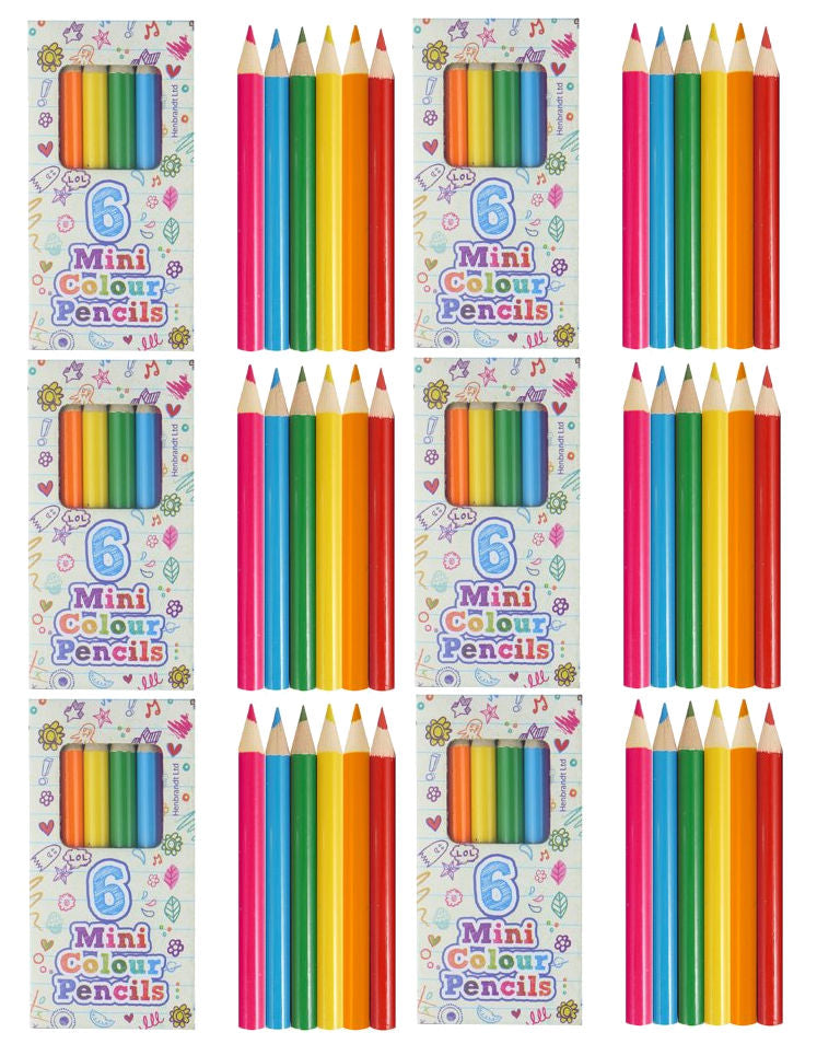 6 Half Size Colouring Pencils