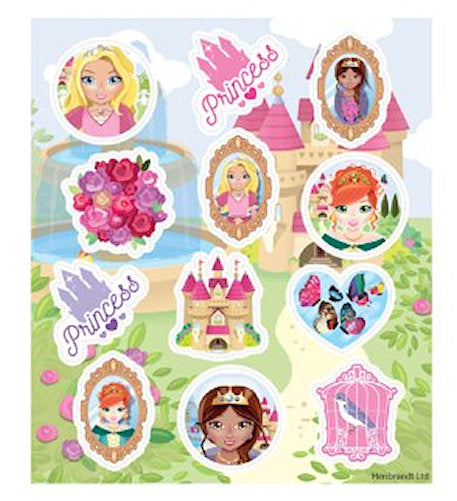 6 Princess Sticker Sheets