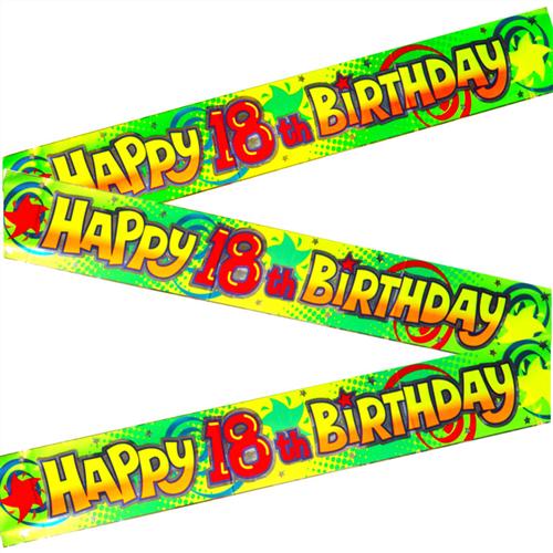 Happy 18th Birthday Banner