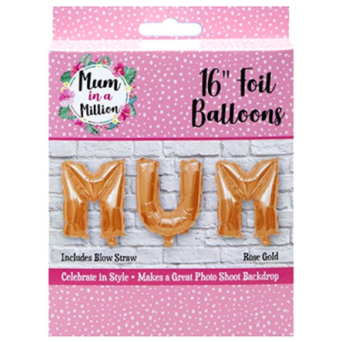 Foil Mum Balloon - 16" Mother's Day Party Decoration Rose Gold