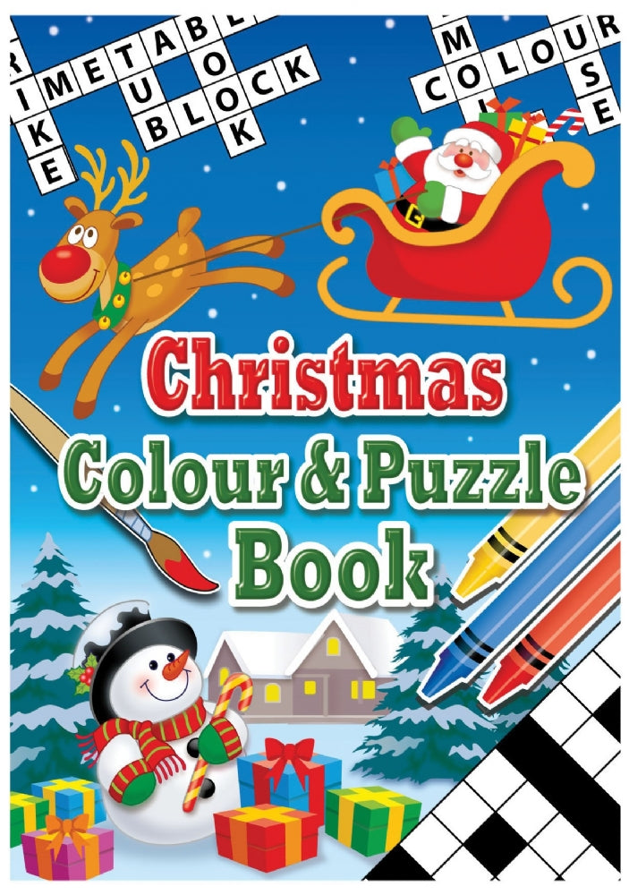 6 Christmas Colour & Puzzle Books