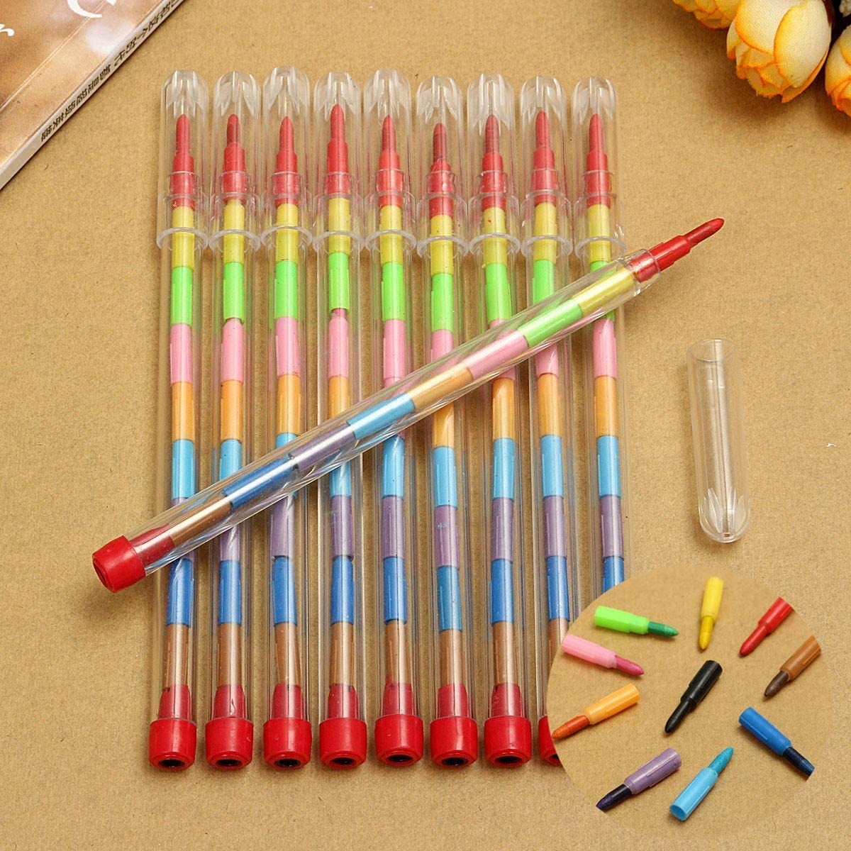 12 Stacker Swap Point Crayons