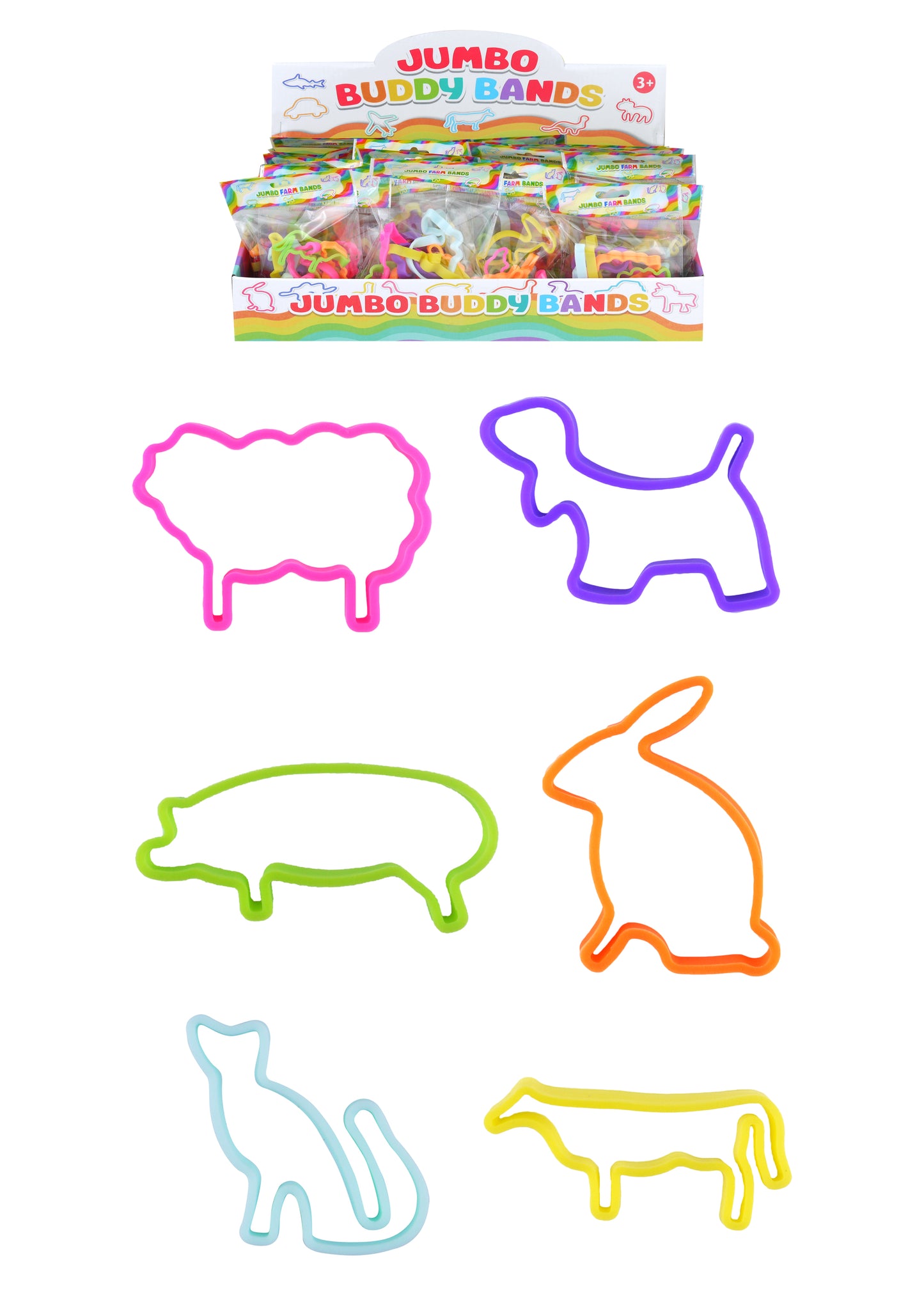 6 Jumbo Farm Buddy Bands