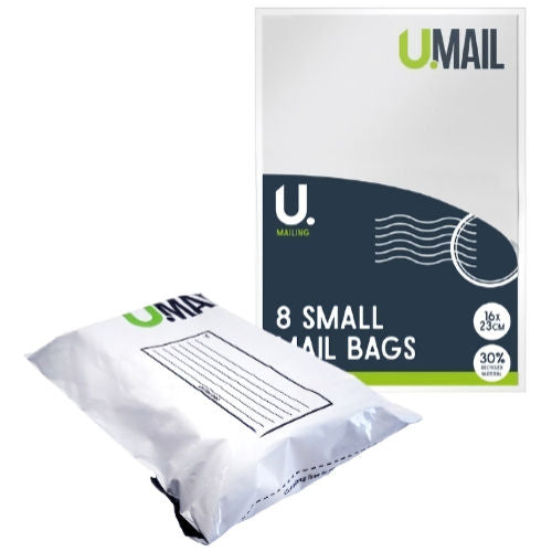 Mail Bags Small - 8 Pack Self-Seal Lightweight Waterproof Durable Postal Packaging Supplies