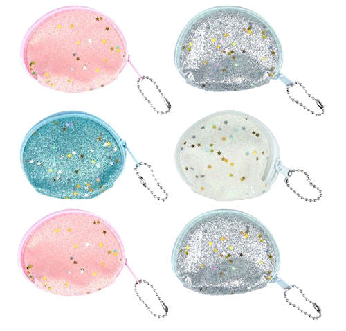 6 Glitter Coin Purses