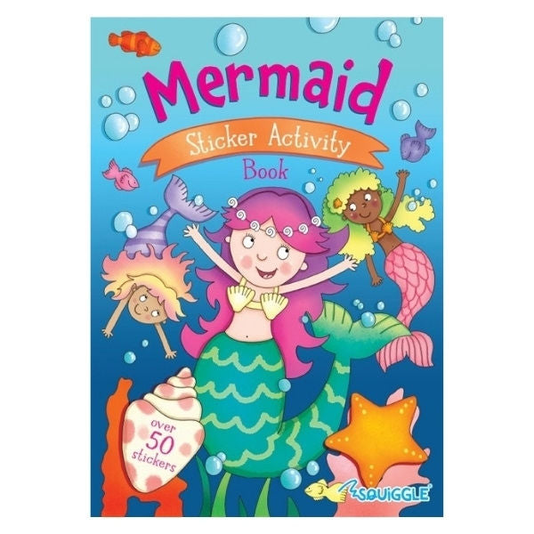 A4 Mermaid Ballerina Sticker Activity Book - Assorted Enchanting Designs Includes Stickers