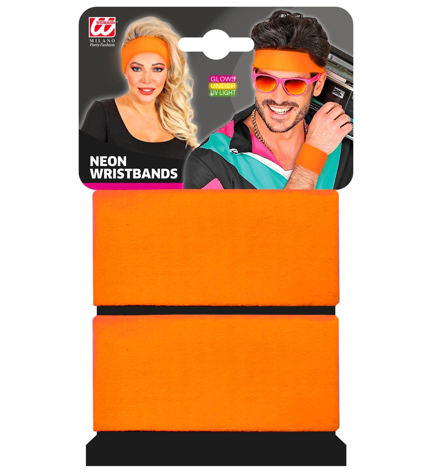 Pair of Neon Orange Wristbands