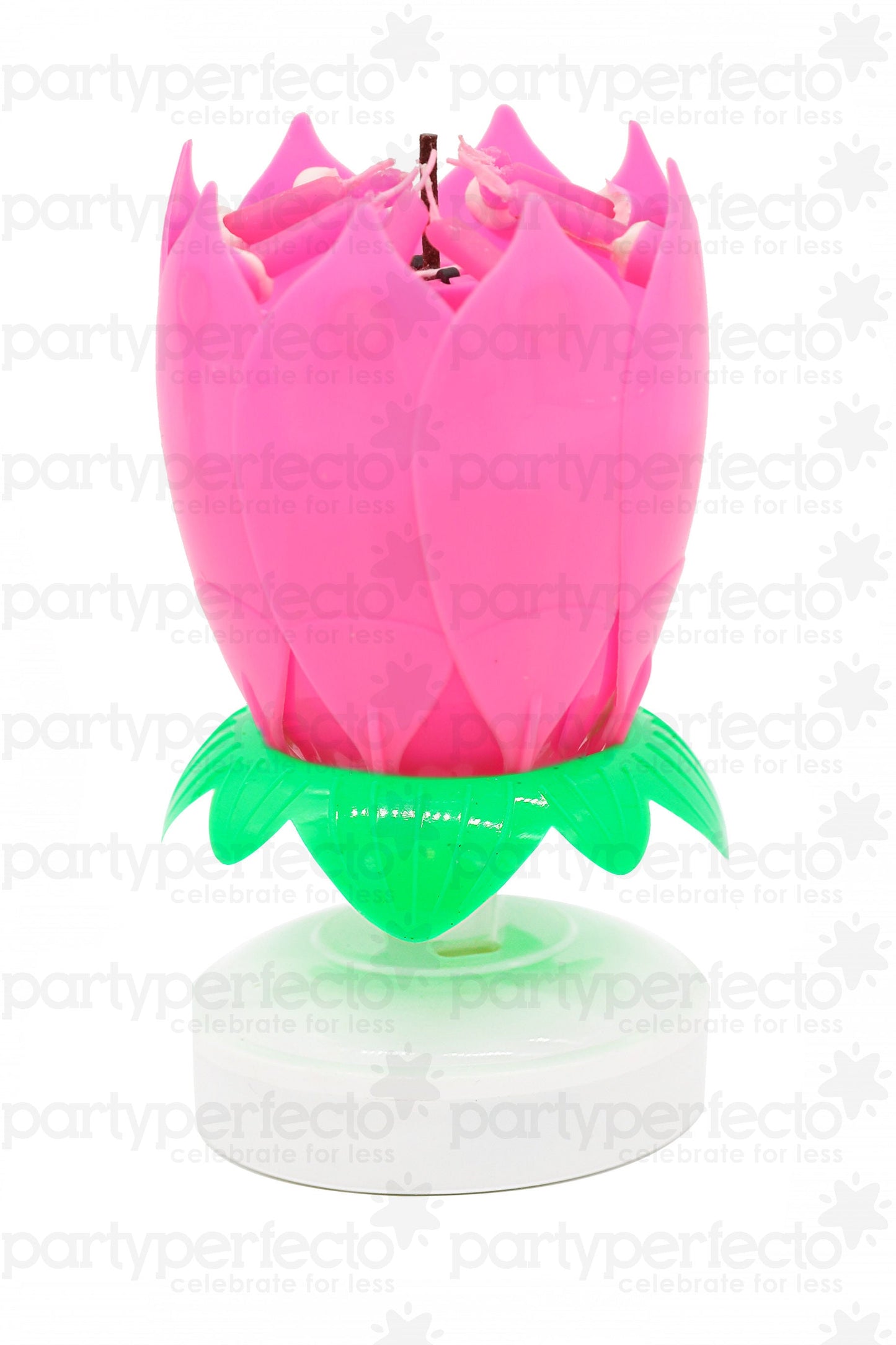 4 Musical Flower Candles