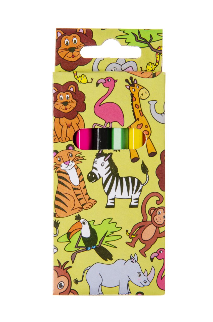 6 Wild Animal Halfsize Colouring Pencils