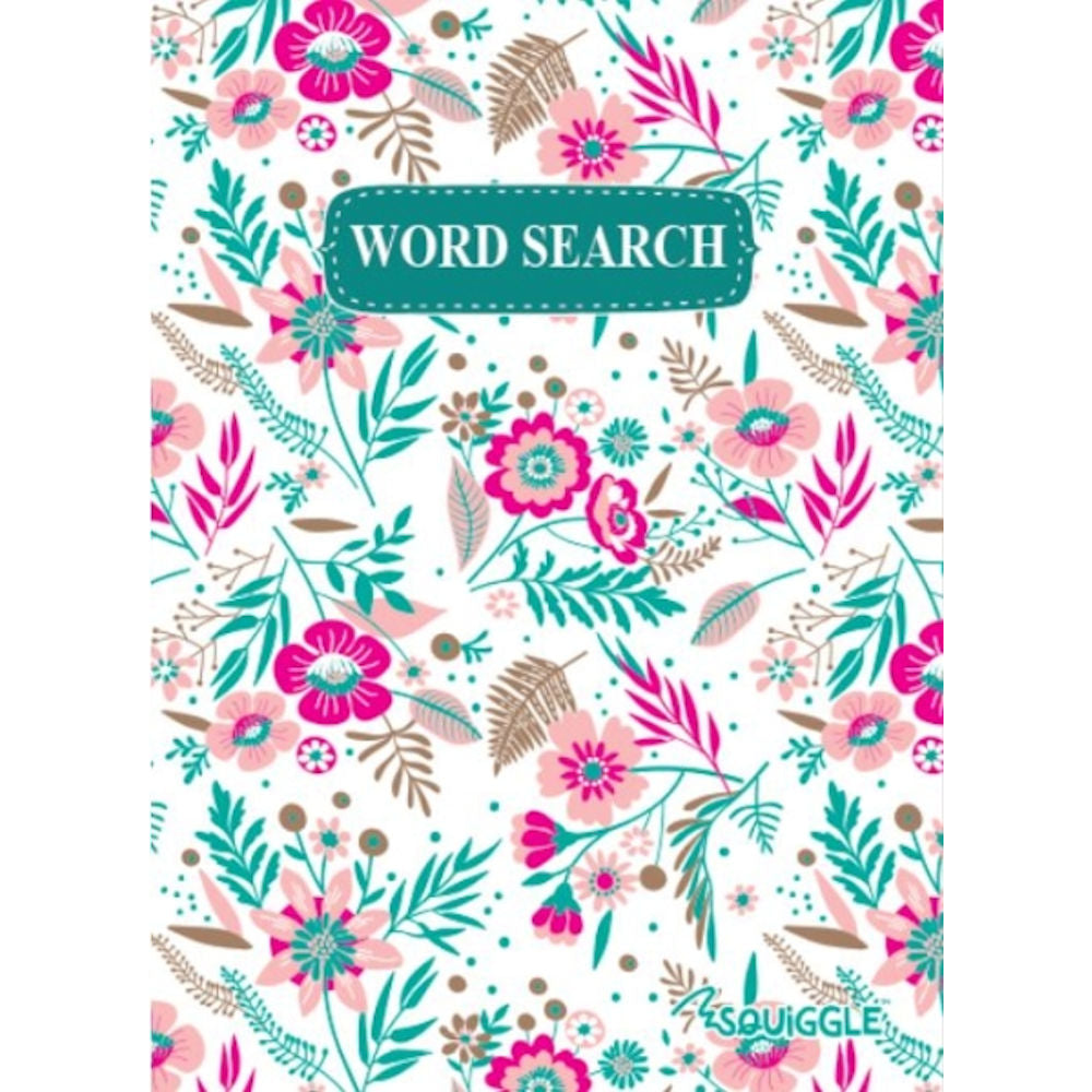 Pocket Sized Floral Word Search Book - Assorted Compact Design Challenging Puzzles Floral Themed Brain Teasers