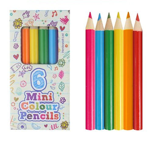 6 Half Size Colouring Pencils