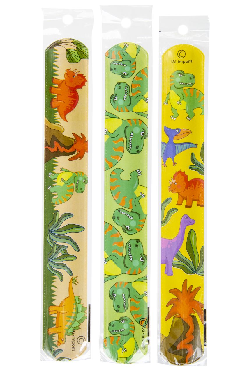 6 Dinosaur Slap Bracelets