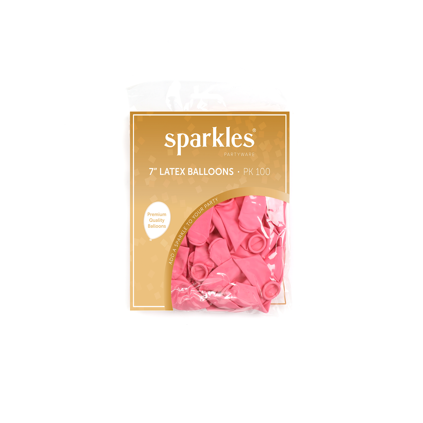100 Pearlised Baby Pink 7" Latex Balloons