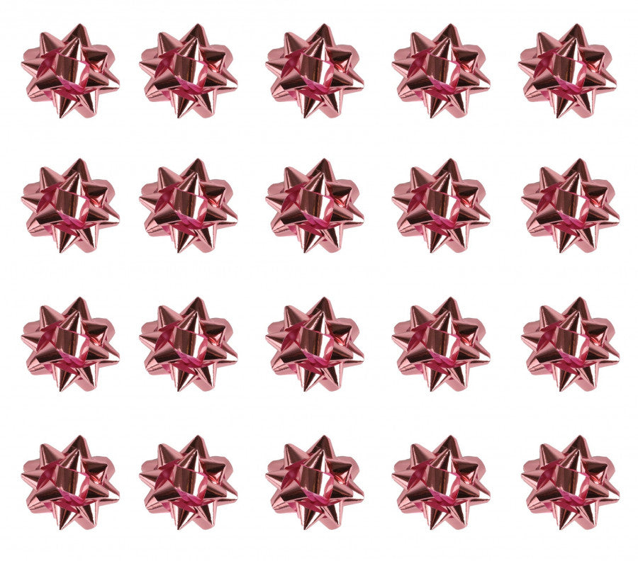 20 Medium Rose Gold Foil Bows