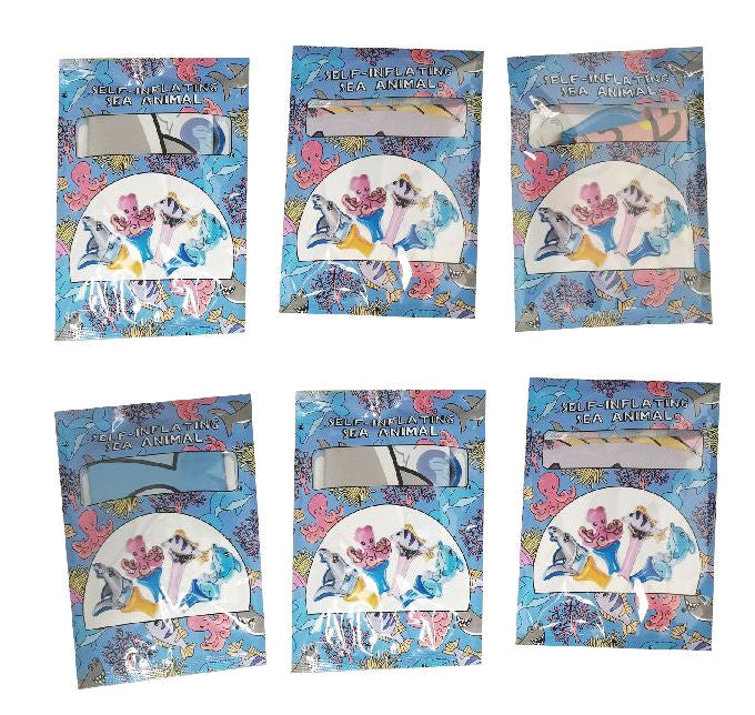 6 Sealife Self-Inflating Handheld Balloons